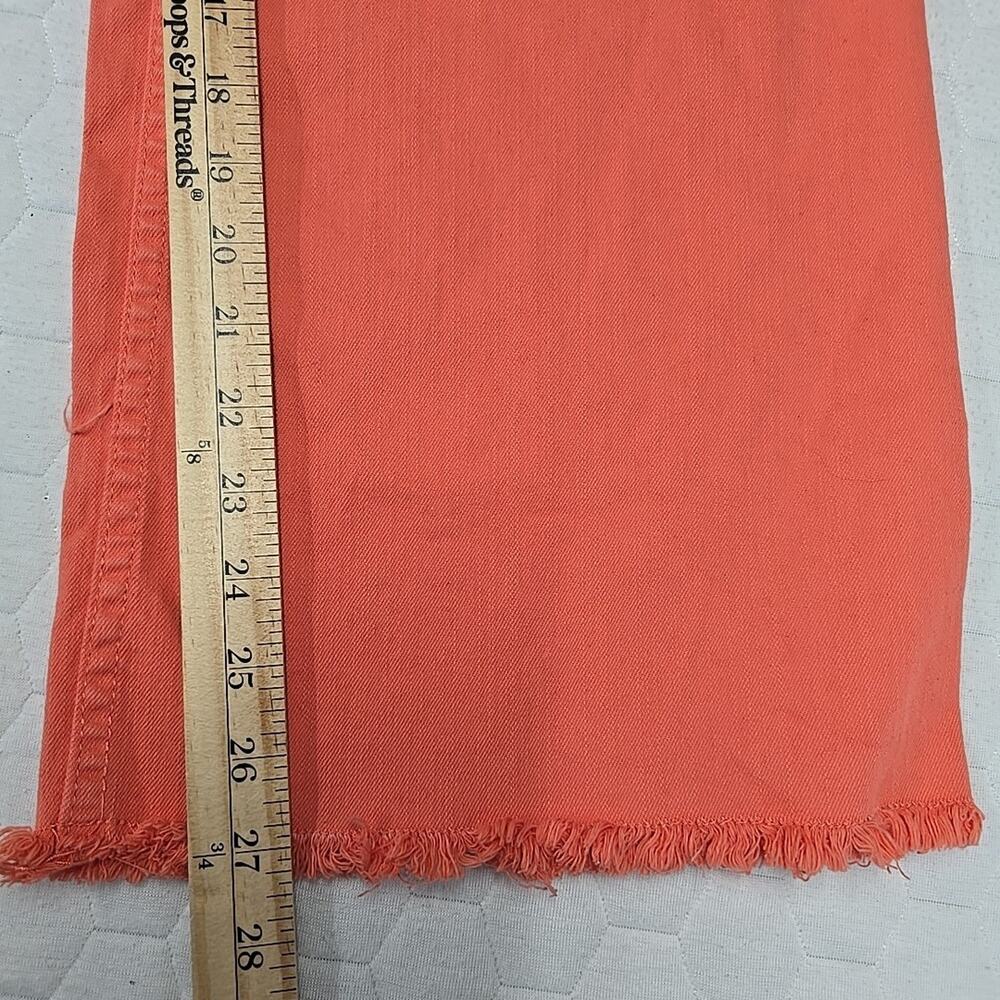 Billabong Free Fall Wide Leg High Waist Raw Hem Papaya Flare Jeans - size 26 - Picture 8 of 11